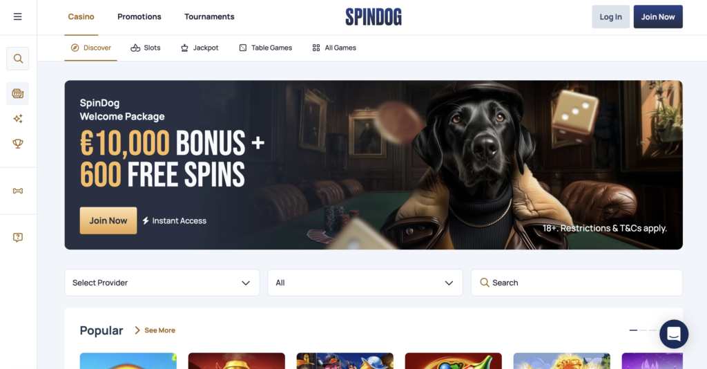 Spindog Casino - Beste Illegale Online Casino van 2026